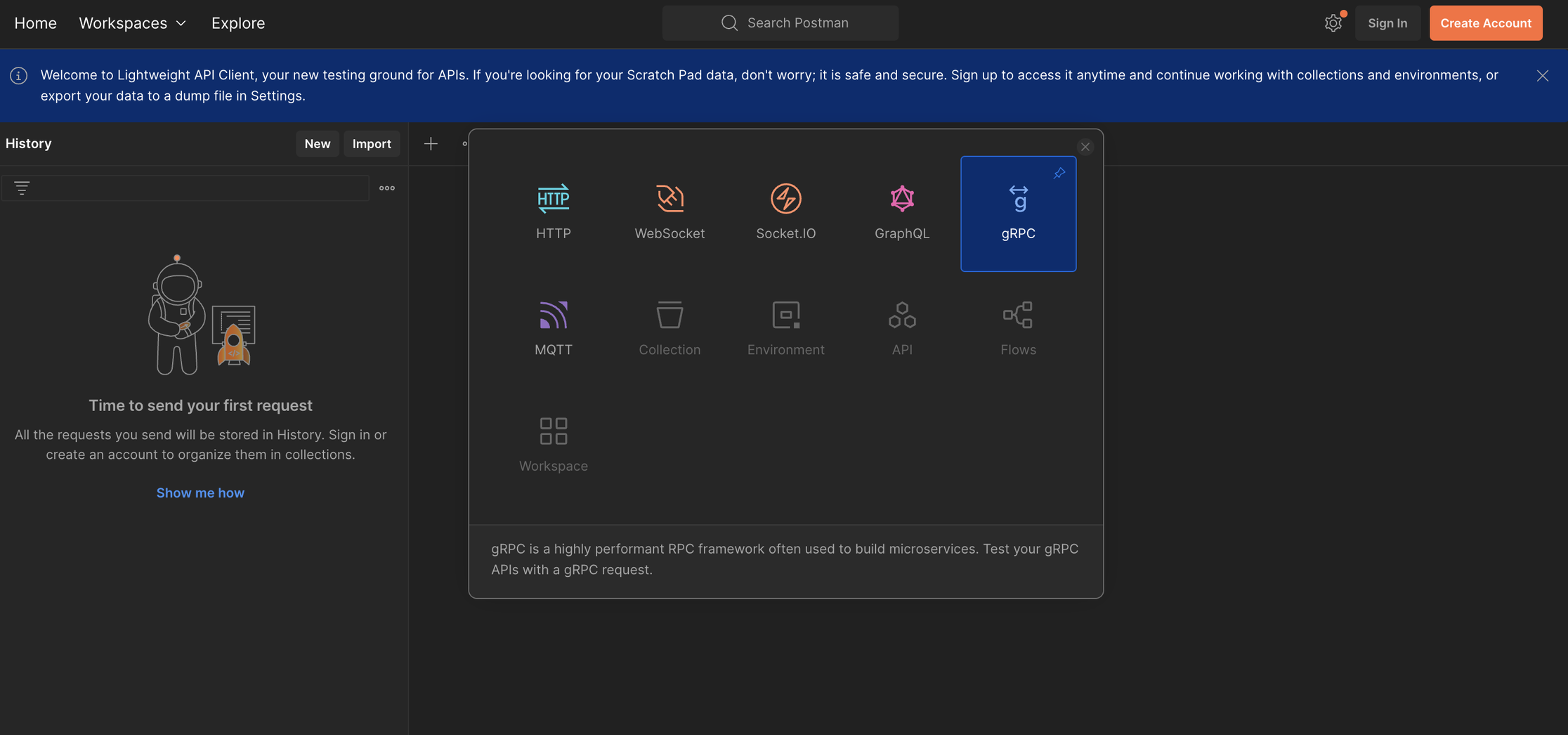 Free Postman Lightweight API Client UI